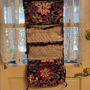Vera Bradley hanging traveling cosmetic bag